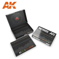 AK Interactive Weathering Pencils Deluxe Edition Box (37 Waterpencil Colors)