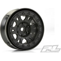 Impulse 1.9" Black Plastic Bead-loc Wheel (2) Crawler 12mm Hex By PRO-LINE (PROLINE)