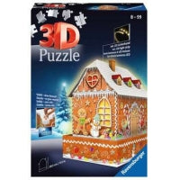 RAVENSBURGER 257PC 3D - GINGERBREAD HOUSE - NIGHT EDITION