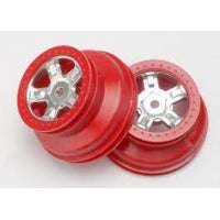 Chrome Wheels, Red:1/16 SLH