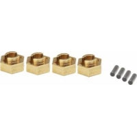HR Brass Stock Wheels Hub 7mm Hex SCX24