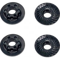 92254 Team Associated FT Nuts M4 Low Profile Wheel Nuts Black