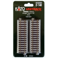 Kato 2-140 123mm (4 7/8') Straight Track S123 (4 pcs.) (HO scale)