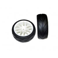 White Wheels and tires 2pcs Redcat Racing