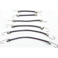 HR 1/10 Scale Bungee Cord Set (6) - Black Blue Orange
