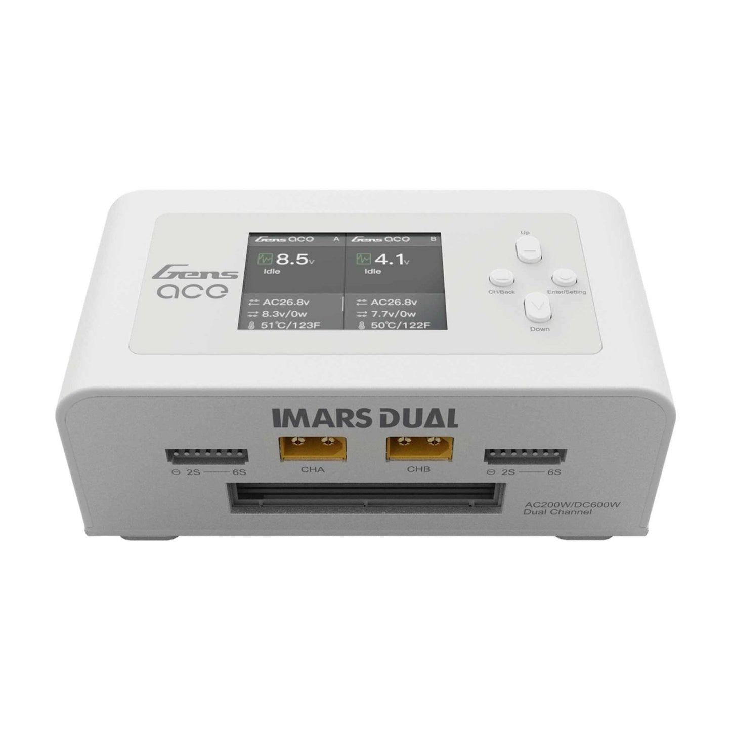 Gens ace imars dual channel AC/DC 200W/600W RC battery charger