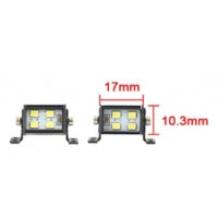 Hobby Details 1/10 Double Row Spot Lights - 4 LED (White) 5-8V, Roof Mount, Receiver Plug (2)