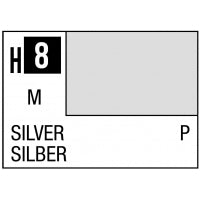 Mr Hobby Aqueous Color H8 Metallic Silver 10ml Bottle