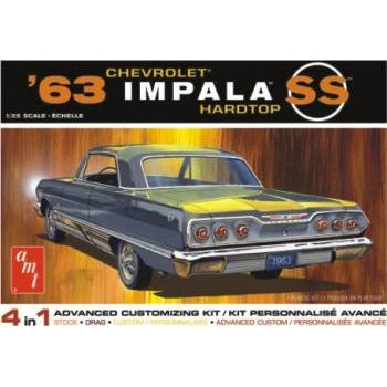 1/25 1963 Chevy Impala SS 2T (Level 2) By AMT