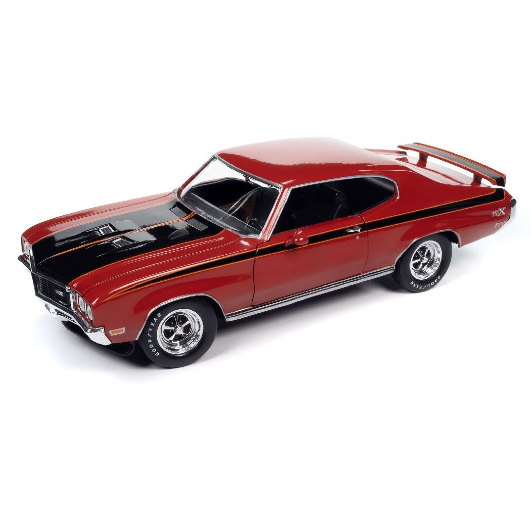 1972 Buick GSX Fire Red with Black Stripes "Muscle Car & Corvette Nationals Diecast by Auto World