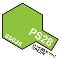 PS-28 Spray Polycarbonate Fluorescent Green 3oz By TAMIYA