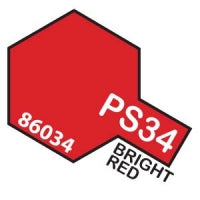 PS-34 Spray Polycarbonate Bright Red 3oz By TAMIYA