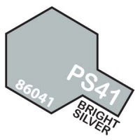 PS-41 Spray Polycarbonate Bright Silver 3oz By TAMIYA