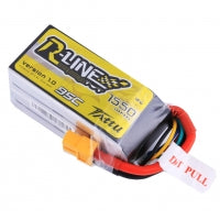 Tattu - 227 - 1550mAh 4S1P 14.8V 95C LiPo XT60 Plug Soft Case Racing Line 72x35x36mm