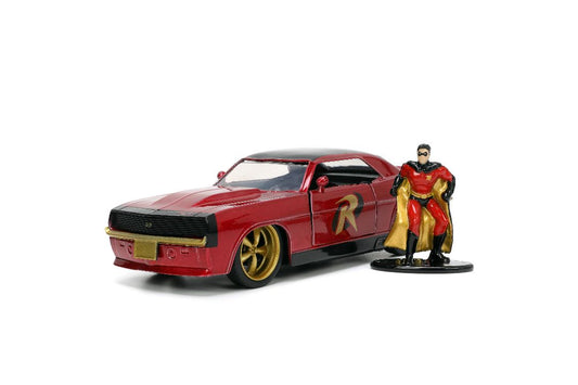 Jada 1/32 "Hollywood Rides" DC Comics 1969 Chevy Camaro w/Robin