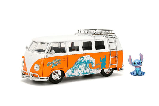 Jada 1/24 "Hollywood Rides" - Disney - 1961 VW Bus w/ Stitch