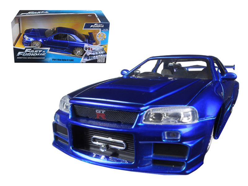 Jada 1/24 "Fast & Furious" Brian's 2002 Nissan Skyline R34 Blue