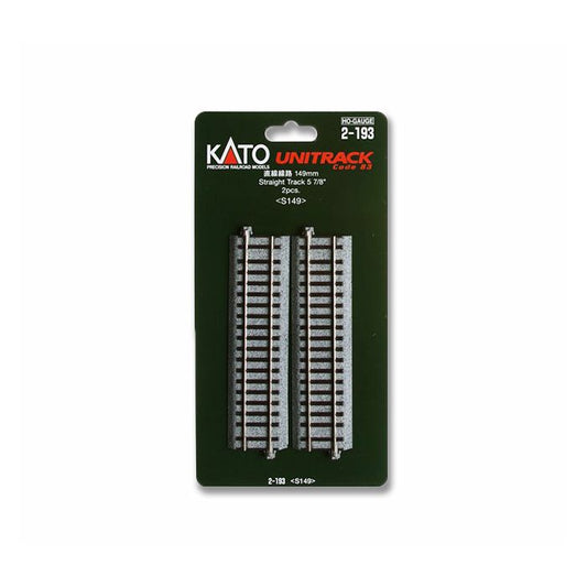 Kato 2-193 149mm (5 7/8') Straight Track S149 (2 pcs.) (HO scale)