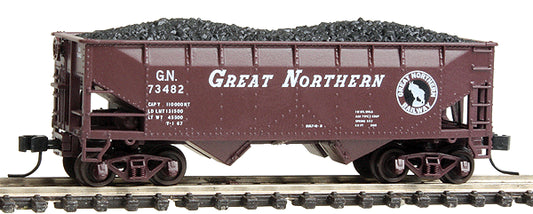 Atlas N 2-Bay Offset Side Hopper Great Northern #73482