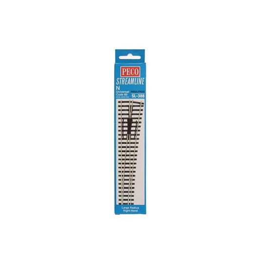 PECO SL-388 N Code 80 RH Large Radius Turnout