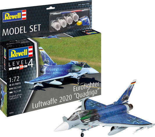 Revell 1/72 Model Set Eurofighter Luftwaffe 2020 Quadriga