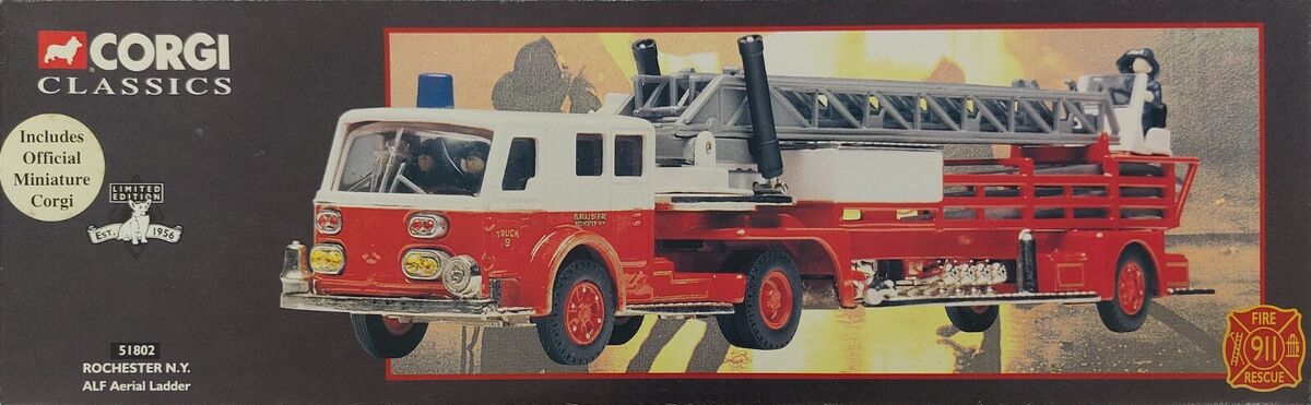 Corgi Classics 1:50 Rochester N.Y. ALF Aerial Ladder 51802 - Ltd Edition