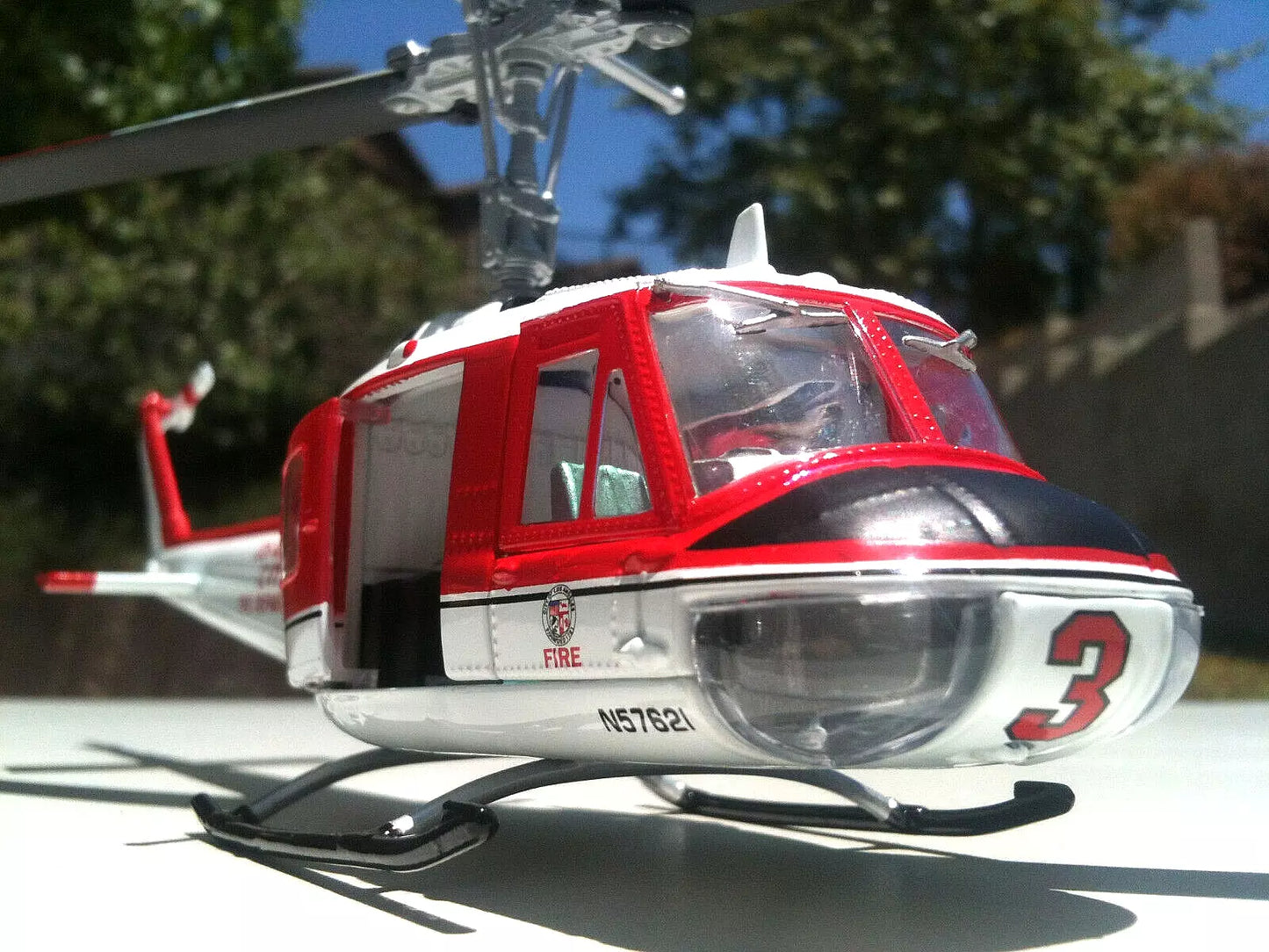 Corgi Iroquois Bell UH-1D Huey Helicopter Los Angeles City Fire Dept. 1/50 Scale