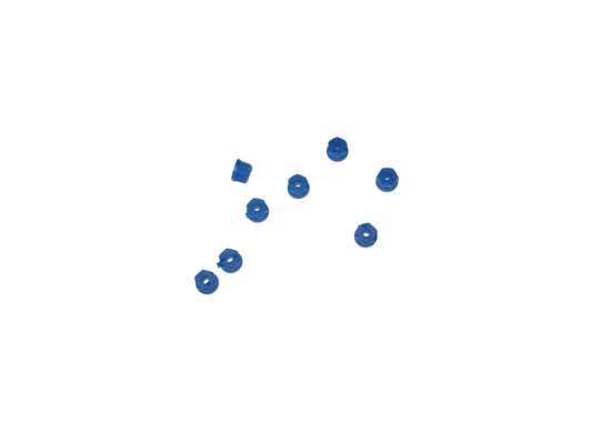 RPM 70805 4-40 / 3 mm Nuts Plastic Blue (8)