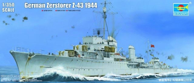 Trumpeter 5323 1/350 German Zerstorer Z43 Destroyer 1944 **with extra detail parts