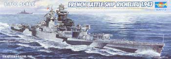Trumpeter 05750 1/700 French Battleship Richelieu 1943