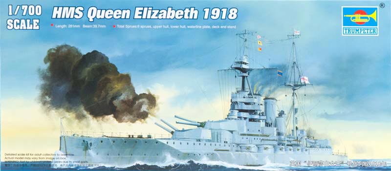 Trumpeter 5797 1/700 HMS Queen Elizabeth British Battleship