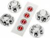 Traxxas Center Caps Wheel (Chrome) (4)/Decal Sheet