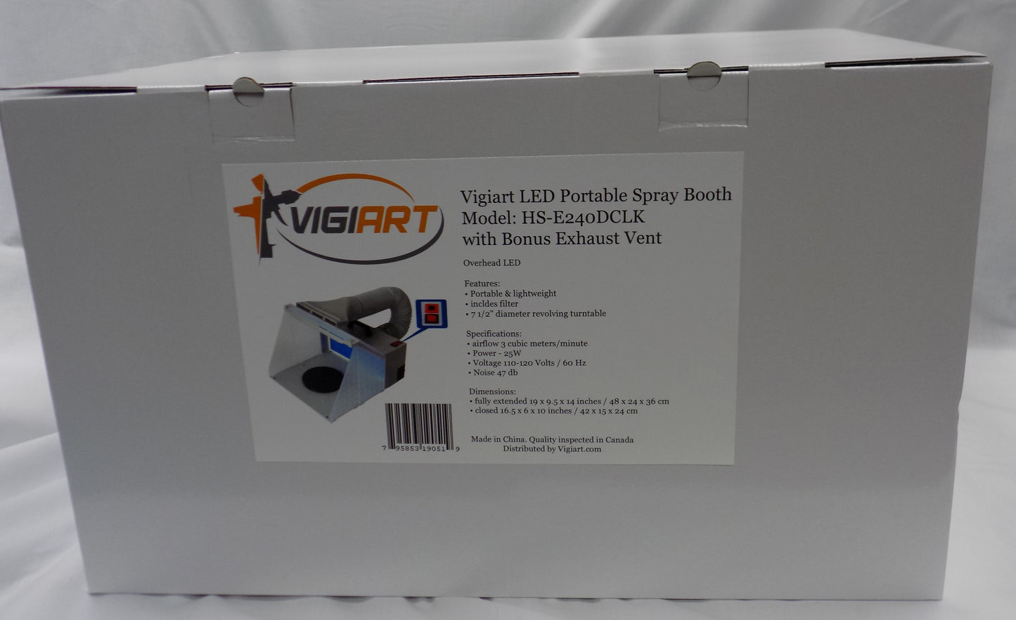 Vigiart® LED Portable Spray Booth with Bonus Exhaust Vent