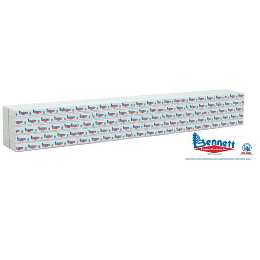 Walthers SceneMaster 949-3162 - Wrapped Lumber Load for 72' Centerbeam Bennett Lumber - HO Scale