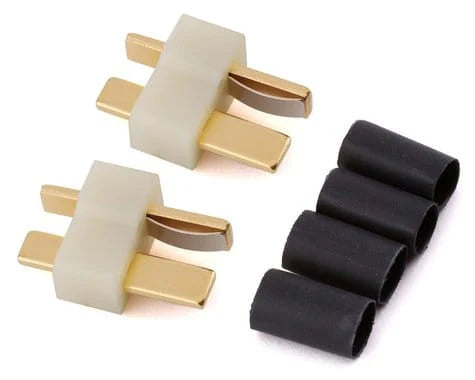 Deans HW High Temp - Ultra Plug White (2 pack Male) 1/4" Shrink Tubing