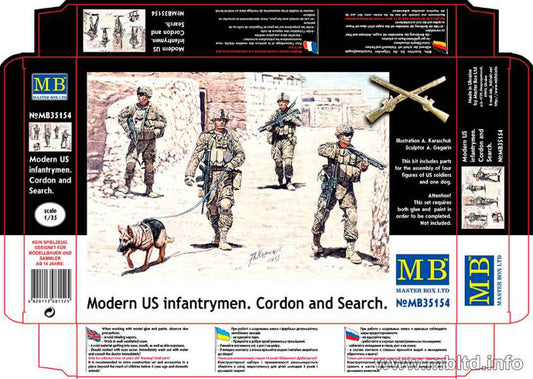 MASTER BOX 1/35 Modern US infantrymen. Cordon and Search