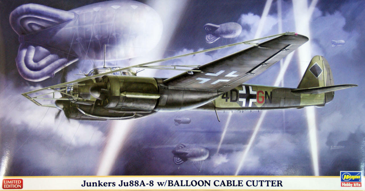 Hasagawa 1/72 Junkers Ju88A-8 with balloon cable cutter