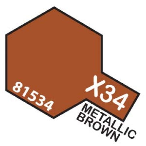 TAMIYA X-34 METALLIC BROWN ACRYLIC MINI 10ML