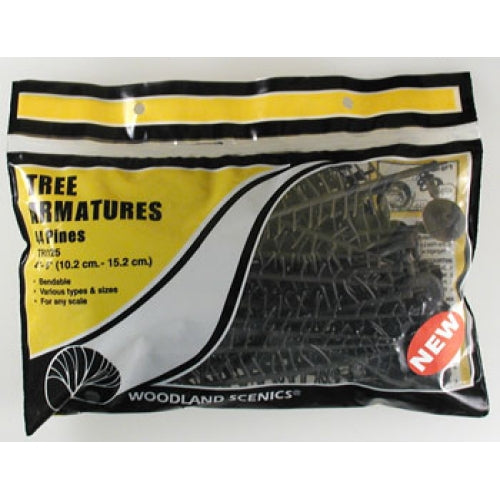 Pine Tree Armatures 4"-6" (44) By WOODLAND SCENICS