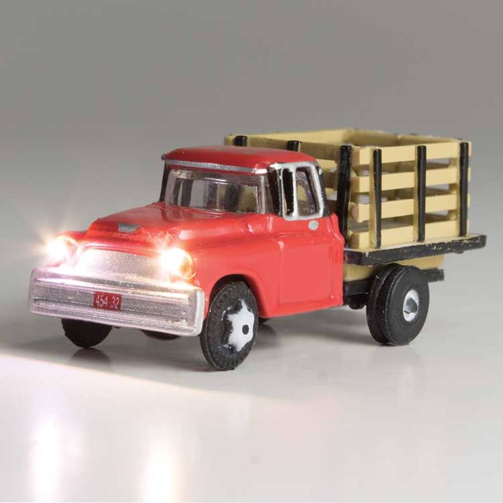 Woodland Scenics - Just Plug® Lighted Vehicle -- Heavy Hauler (red) - N - JP5615