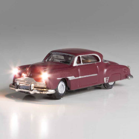 Woodland Scenics - Downtown Drive - Just Plug® Lighted Vehicle -- Maroon - N - JP5621